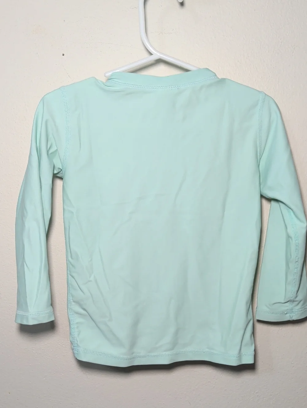 Rugged Butts Long Sleeve Rash Guard Mint Green Quarter Zip Swim Beach Size 2T